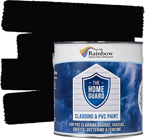 Rainbow Chalk Markers UPVC Plastic Paint - 5L Warm Black | Non-Toxic & Water-Based Exterior uPVC Paint for Plastic Cladding, Facia Boards, Window Frames & Doors | Quick Drying & Satin Finish