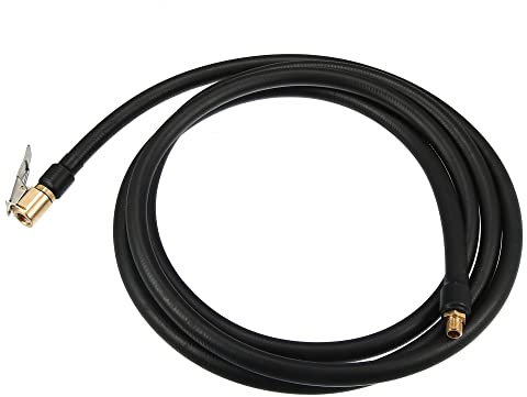 QUARKZMAN Reifenfüllschlauch Adapter Schwarz 1pc Für Auto Fahrrad Motorrad | Kupfer, Gummirohr, Gewindegröße M8 x 0.8, Schlauchlänge 2m, Außendurchmesser 12.6mm