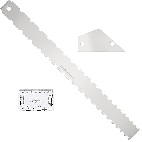 Be In Your Mind Gitarrenhals-Lineal, Saitenmaßstab, Lineal, Bundwippe, Gitarrenhals, gekerbt, gerade Kanten, Gitarrenbauer, Werkzeug für E-Gitarre, Akustikgitarre, Bass, 3 Stück