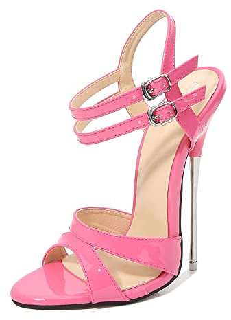 16CM/6.29IN Sexy Nachtclub Große Größe Stiletto Herrin Pole Dance Striptease Schuhe Party Prom Club High Heels,Rosa,42 EU