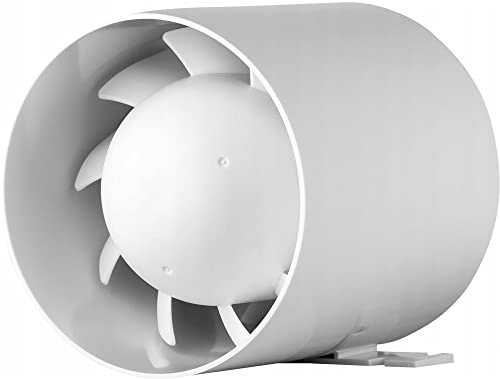 F.H. ANA Kanallüfter Kanal Rohrventilator Rohrlüfter Abluft Zuluft Lüfter Ø 100 mm Leise, Montagefuß (Durchmesser: Ø 100 mm)