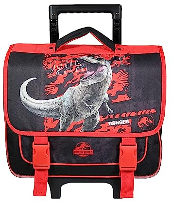 Bagtrotter Schulranzen mit Rollen 38 cm Jurassic World Dinosaurier Schwarz