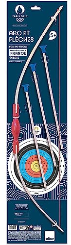 Vilac 240600 Sonderedition für die Olympischen Spiele 2024-Bogen + 3 Pfeile-Offizieller Partner-Kinderspielzeug ab 5 Jahren-Einzigartiges Spielzeug-Made in France, beige
