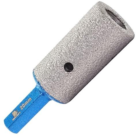 Diamant Fingerfräser 20mm - BRSCHNITT Diamantfräser Vergrößerung Vorhandener Löcher in Porzellan Keramik Fliesen Marmor Granit Sechseckiger Griff