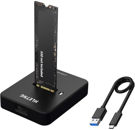 M.2 NVMe to USB Adapter, External NVMe SSD Reader 10Gbps M.2 Enclosure Adapter for PCIe NVMe and M.2 SATA SSDs