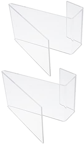 MAGICLULU Buchständer 2 Stück Transparent Acryl Vertikaler Bücherhalter Stabil Für Schreibtisch Und Regal Als Buch Und Tabletständer