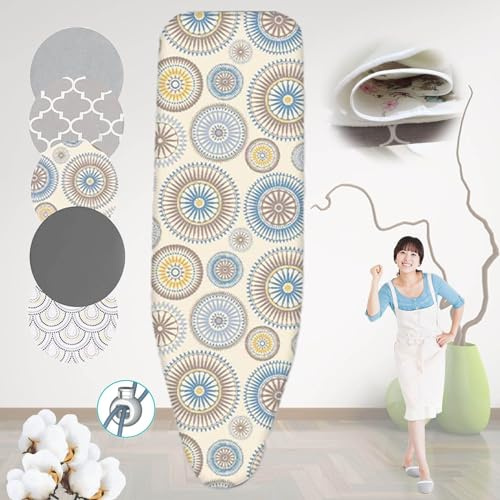 Housse Table À Repasser Pour Centrale Vapeur Housse De Repassage Avec Rembourrage Extra Épais Plus D'eau Sous La Table Montage Rapide (Color : Rose, Size : 132cmx51cm)