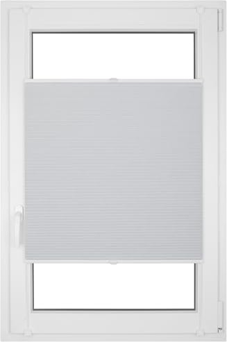 RENA Wabenplissee Thermo Plissee ohne Bohren Verdunklungsplissee Blickdicht Fenster Balkonfenster Balkontür Verdunkelung Sonnenschutz Innen Sichtschutz Hitzeschutz Weiß 95x220 cm