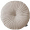ROOM99 Milou - Cuscino rotondo, 45 cm, decorativo, in velluto, trapuntato, beige, 1 pezzo