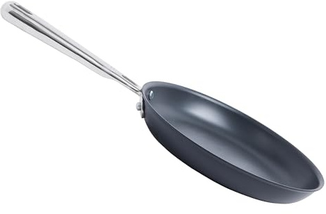 Misen Sartén de acero al carbono presazonado de 8 pulgadas, ligera, calentamiento uniforme, retención de calor, apta para horno hasta 260.0 °C, ideal para saltear y freír, versátil, duradera, fácil de