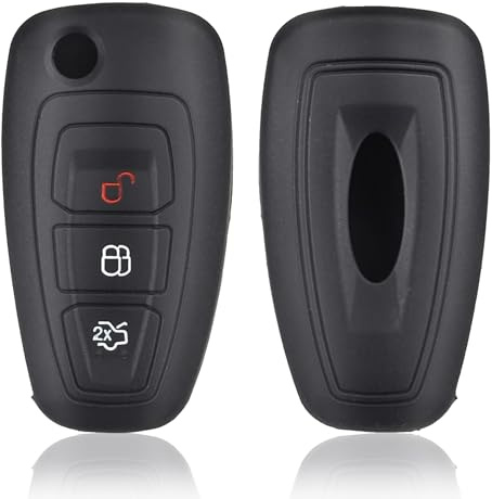 Schlüsselhülle Kompatibel Mit Ford, AutoschlüsselHülle Ford Transit | Mit Ford Transit Focus Fiesta Mondeo Connect Custom Galaxy Kuga MK8 SchlüsselCover, Ford Kuga Schlüsselhülle-3 Tasten