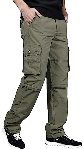 Outdoorhose Herren Wasserdicht Angenehm Stretch Wanderhose Zip Off Hose Atmungsaktiv Schnell Trockend Strapazierfähige Sommer Taktische Hose Outdoor Hosen Abriebfest Trekkinghose Softshellhose