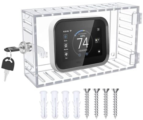 Safe Box - Thermostat Safe Box - Large Thermostat Safety Lock with Clear Protection | Large Acrylic Thermostat Protectors
