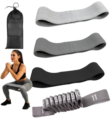 Lot Premium Bandes de Résistance (3 Niveaux) + Élastique Long – Fitness, Musculation, Yoga & Pilates – Antidérapant, Ultra-Résistant, avec Sac de Rangement – Kit Polyvalent Maison & Salle de Sport