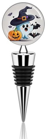 Halloween Ghost Bottle Stopper Beverage Bottle Sealer Reusable Wine Stopper Personalised Champagne Stopper Unique Wine Bottle Corks Keep Fresh Suitable for Standard