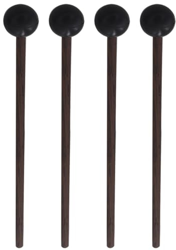 TOYANDONA 2 Drumsticks Mit Holzgriff Und Gummi Zungentrommelschlägel Für Perkussion Marimba-drumsticks Xylophonschlägel Bühnen-percussion-schlagzeugstöcke Für Übung Und