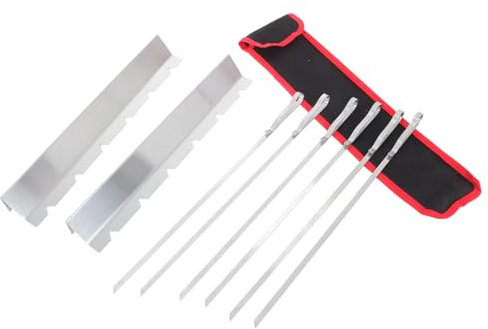 Hemobllo 1ensemble Brochettes Acier Pour Barbecue Portable Base Accessoires Idéaux Pour Et Légumes Plein Air