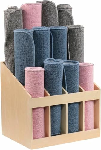 LYJYUJIE Fitnessstudio -Organisator West Shelf Für Yoga -Sterillas, Holz, Große Kapazität, Schmaler Organisator Für 12 Übungsmatten.Für Yoga -Studie Zu Hause ~///