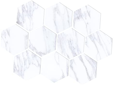 Pegatinas de Pared Estilo Mármol en Tonos Claros 10 Piezas Autoadhesivas