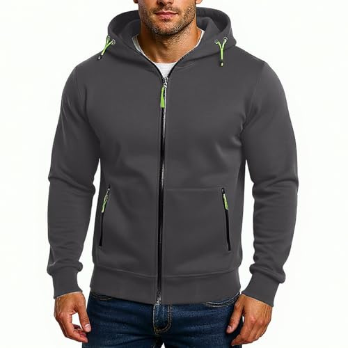 Generisch Sweatjacke Herren Gym Shirt Zip Sommer Muscle Fit T-Shirt T mit Kapuze Fleecejacke Männer Geschenke Hoody Sommerjacke Mode für Hoodie Schwarz Kühljacke Dünne Softshelljacke Sweater Ärmellos