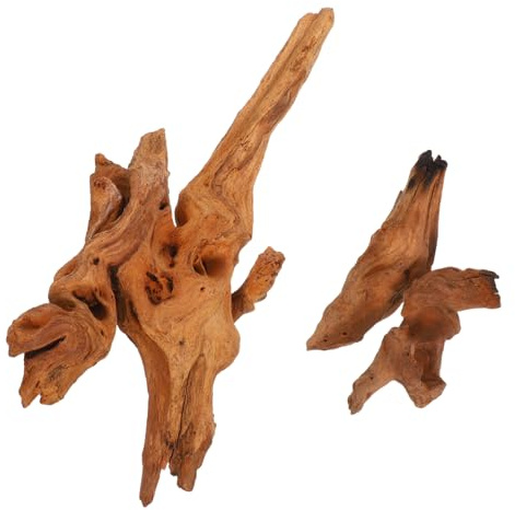 Gatuida 2pcs Natural Driftwood Decoration Fish Tank Wood Aquarium Decorative Branch for Freshwater Tanks Reptile Terrariums Wood Decor