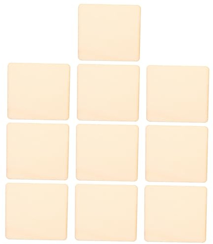 Alipis 10pcs Square DIY Wooden Boards Unfinished Wood Chips for Crafts Painting Writing Blank Wood Slices for Handmade Decorations and Creative Projects