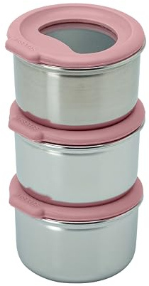 Smash Stainless Steel Salad Dressing Pots with Glass Lid -3 Pack | Plastic Free | Microwave Safe | Leak Proof | – Good Design Award Winner 2025
