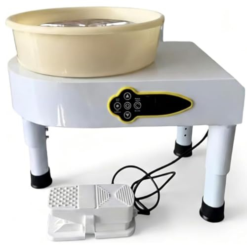 Acivirdde Electric Pottery Wheel, Heavy-Duty Design, with LCD Display and Adjustable Speed, Height Adjustable, Suitable for Home/Studio Use.