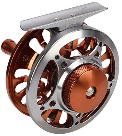Naroote Metallfliegenrolle, Effizientes Bremsdesign, 3/4-Fliegenrolle, CNC-Verarbeitung für Outdoor-Angeln