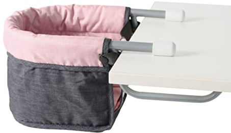 Bayer Chic 2000 - Asiento para Mesa de muñecas, Asiento de Mesa para muñecas, Muebles de muñecas, Accesorios para muñecas, Color Gris Oscuro y Rosa