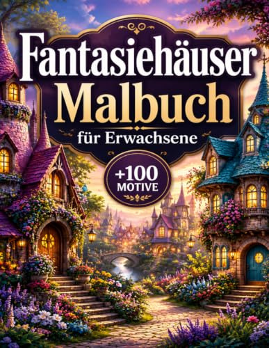 Fantasiehäuser Malbuch Für Erwachsene: +100 MOTIVE – Verwunschene Architektur, märchenhafte Fassaden und detailreiche Wohlfühlwelten zum Entspannen