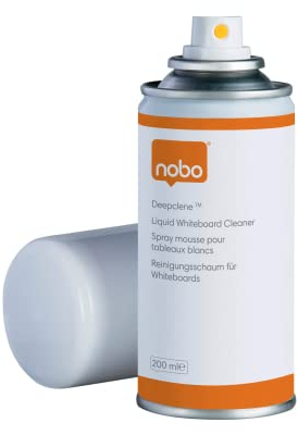Nobo Whiteboard-Reinigungsspray, 200 ml, Tafelreiniger für magnethaftende und trocken abwischbare Whiteboards, für den wöchentlichen Gebrauch (34533943)