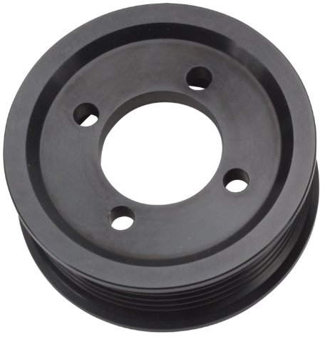 Edelbrock 15822 E-Force Supercharger Riemenscheibe, 7,6 cm, 6-Rippen-Design für den Einsatz mit professionellem Stufe 3, schwarz eloxiertes Finish, E-Force Supercharger Riemenscheibe