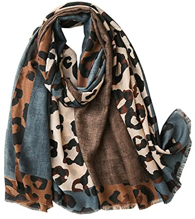 FAIRYGATE Schal Leopardenmuster Damen Schals & Tücher für Frauen Großer Tuch in Vielen Schönen Farben Tierdruck XXL Stole Personalisierte Geschenke 0081