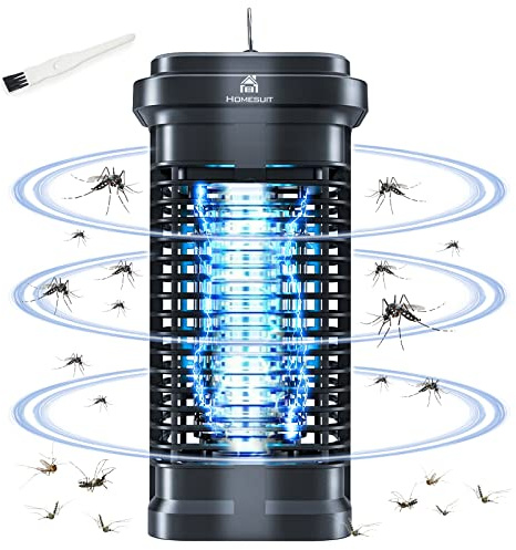 Homesuit Fliegenfalle Elektrisch Insektenvernichter Mückenlampe Mückenabwehr Outdoor 20W 4000V Elektrische Moskito Zapper Wirksam zum Reduzieren Fliegender Insekten für Innen Schlafzimmer und Gärten