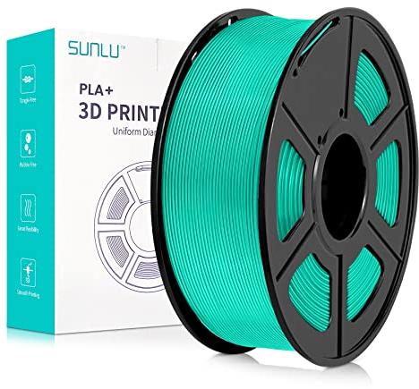 SUNLU PLA Plus 3D Druckerfilament, ordentlich gewickeltes PLA+ Filament 1.75mm, robustes 3D Filament, kompatibel mit 3D FDM Druckern, Maßgenauigkeit +/- 0.02 mm, 1kg Spule(2.2 LBS), Macaron Mintgrün