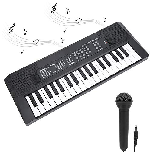 Yosoo Health Gear Kids Electronic Keyboard, 37 Keys | Mini piano with microphone and recording, educational instrument for boys girls