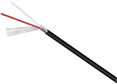 Pangyoo Filo elettrico Cavo di segnale cavo audio in PVC UL2547, cavo schermato multi-core 2/3/4/5 core, 22 24 26 28 AWG 300 V filo di rame stagnato nero (Size : 10m, Color : 22AWG-2Cores)