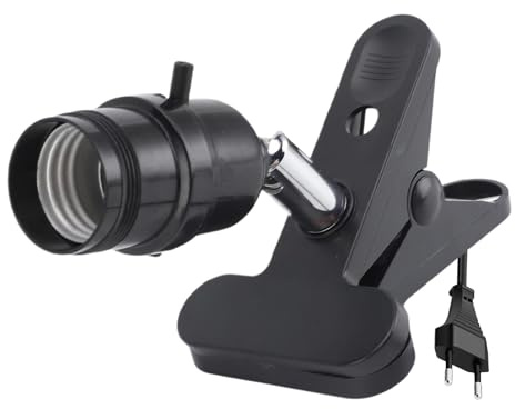 Generico - Clip per portalampada riscaldante per animali domestici, lampada a morsetto con portalampada regolabile per rettili, lucertola, tartaruga, 250W, incandescente, 110-250V, 1 unità
