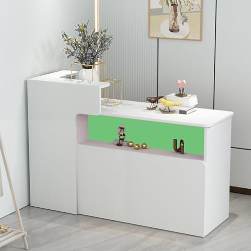 Empfangstheke 160cm Blau Theke Verkaufstheke Rosa Counter Empfangstheke Rezeptionstheken Ladentheke 100cm Theke Bar Weiß Front Desk Nagelstudio Tisch 120cm Computerschrank Checkout Schalter Empfang(I1