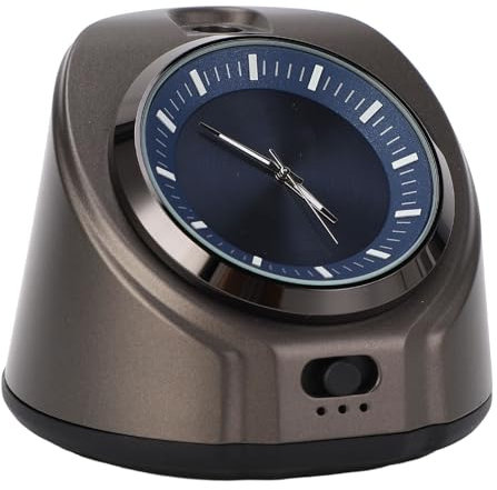 Wasserloser Auto-Diffusor, 10 Ml Fassungsvermögen, Diffusor für ätherische Öle mit Kaltnebel-Technologie, Batteriebetriebener, USB-betriebener Tragbarer Lufterfrischer mit Uhr