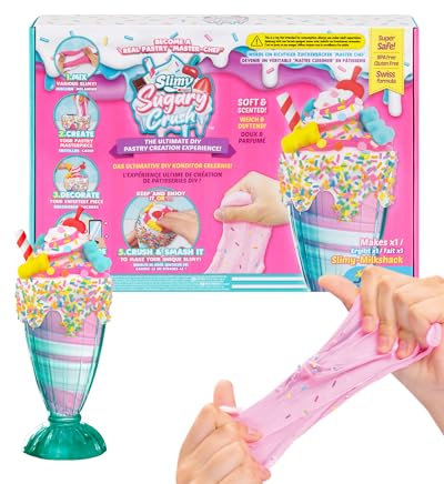 Slimy Sugary Crush – Milkshack, Slime e plastilina, set creativo, gioco da forno per miscelare, modellare e decorare, per bambini