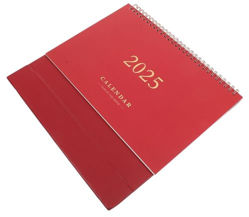 JEWEDECO Dekorativer Tischkalender Mit Goldfolie Tragbarer Monatsplaner Bürobedarf Zum Notieren Und Planen