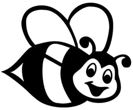 JIFENLI Autoaufkleber 10 * 8CM Hummel Cartoon Auto Aufkleber Auto Abdeckung Kratzer Fenster Glas Dekorative Aufkleber Auto Zubehör Splitter/Schwarz