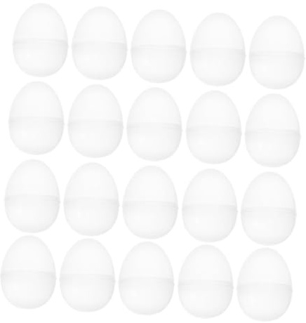 OFFSCH Uova di Pasqua in Plastica Riempibili 25 Pezzi, Forma Uovo | Plastica Riutilizzabile, Aspetto Realistico, per Feste e Uso in Kindergarten