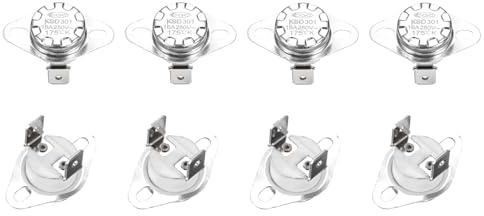 QUARKZMAN 8 Stück Thermoschalter 175°C Öffner 250V 16A Temperaturschalter Thermostat KSD301 Bimetall Thermoschutz für Mikrowellen, Backöfen, Kaffeemaschinen