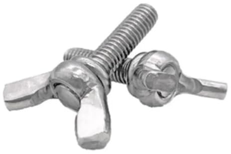 KSeSii Vis à serrer à la Main M3 M4 M5 M6 M8 M10, Boulon Papillon, Aile, vis à Pouce, Griffe en Acier Inoxydable A2-70, 2/10 pièces(12mm,M8 (2Pcs))