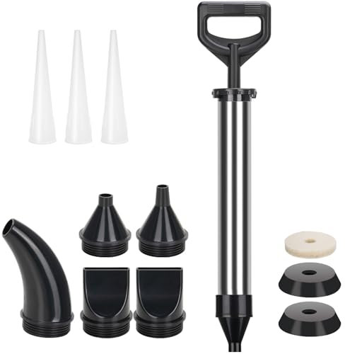 Pistolet à coulis pour mortier Drado, Pompe à mortier en Acier Inoxydable, Pistolet à Joints avec 5 Buses