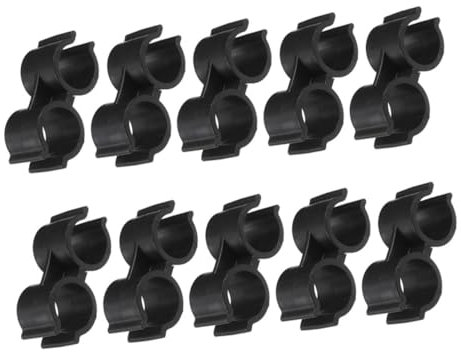 MAGICLULU 10pcs Dustpan Rod Clamps Broom Pole Clamp Dustpan Attachment Clip Broom Pole Secure Cleaning Link