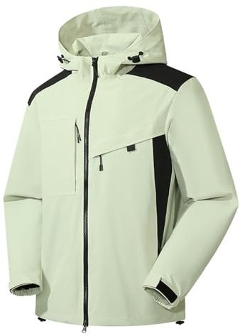 RYTEJFES Fahrrad Bekleidungs Herren Regenjacke Wasserdicht Herbst Jacke Regen Arbeitsjacke Arbeits Atmungsaktive Wind Und Softshelljacke Für Dünne Regenmantel Jacken Übergangsjacke